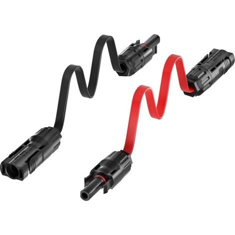 Panneau Solaire Plat 4 mm² avec Câble Flexible 100 cm pour Balcon et Installation Solaire (1/4)