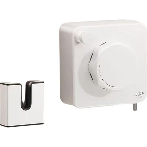 Retractable stainless steel clothesline with rotating clamping system - Wall-mounted (1/5)