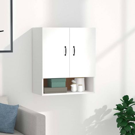 vidaXL Armario de pared madera contrachapada blanco 60x31x70 cm (1/5)
