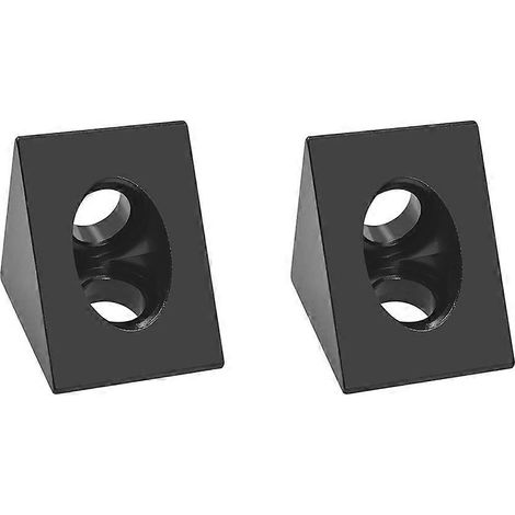 90-Grad-Winkelverbinder für CNC- und 3D-Drucker-DIY-V-Nut, schwarze Ecke für 2020-Aluminiumprofile, 2 Stück