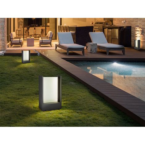 BALIZA EXTERIOR MATIA GRIS H30 IP65 (1/2)