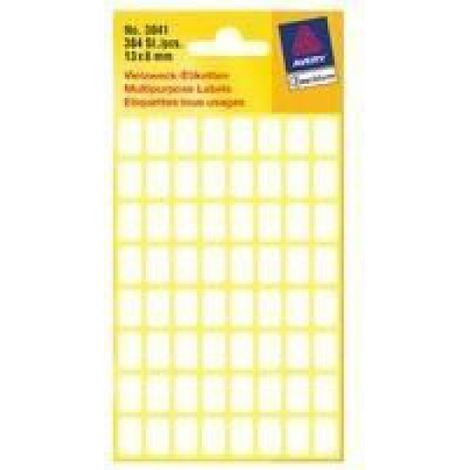 Étiquettes Blanches - Auto-adhésives - Papier - 98 X 51 Mm - Pour Écriture Manuelle - Sans Support - 8 Pièces