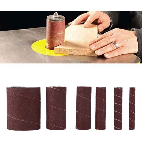 6 Pièces Manchons Abrasifs Papier de Verre Rouleau pour Meuleuse Électrique Ponçage Bois Métal Décapage Rouille
