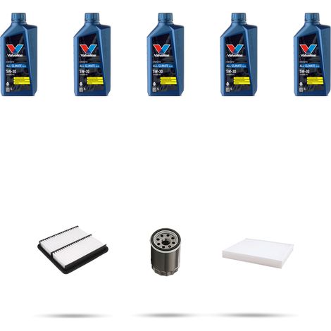 Kit tagliando 3 FILTRI e 5L OLIO compatibile con Mazda 6 (GG,GY) 2.0 108kw dal 2005 al 2007 (1/5)