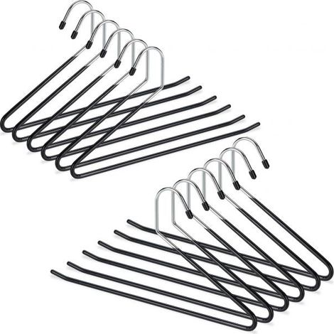 Set di grucce per pantaloni nere con protezione antiscivolo 88312 (1/5)