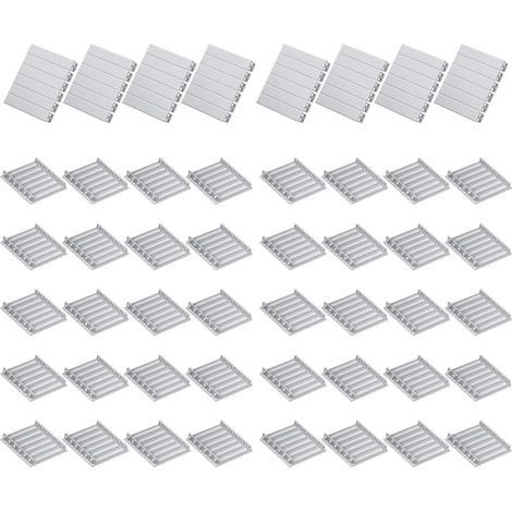 Cache-Fentes Rail DIN 3 Modules pour Tableau Électrique, Cache-Trous Modulaires Gris Mat, Plaques à Clip Sans Outil,compatibles avec de nombreuses marques d'armoires électriques,48 Pièces (1/5)