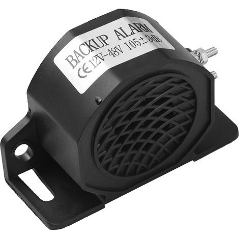 Notfallalarm 12V-48V 105 ± 3 dB(A) Auto-Rückfahrhupe BiBi Summer Notfallwarnalarm IP67 Wasserdicht Rückfahrscheinwerfer für LKWs, Bagger, Baumaschinen, Fahrzeuge (1/5)