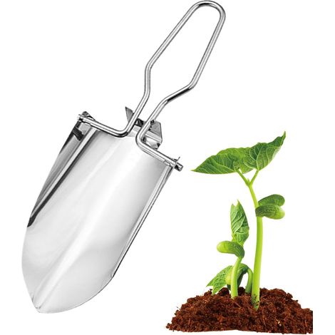 Gartenschaufel, klappbares Gartengerät aus Edelstahl, Handschaufel zum Pflanzen, Einpflanzen und zur Bodenvorbereitung (1/5)