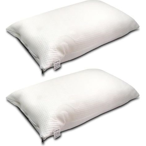 Oreiller viscoélastique - JUANIO - JUANIO - Set de 2 - 75x45 cm - Fermeture éclair (1/4)