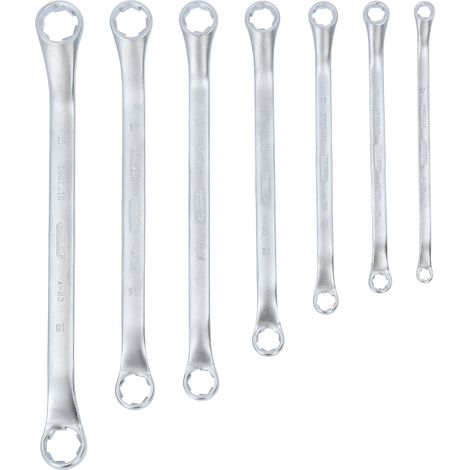 KS TOOLS RESCUEpower Juego de llaves de doble anillo acodadas 7 piezas, 6-19 mm - 517.1555 (1/5)