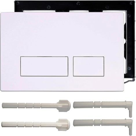 Toilet Plaque de Déclenchement, Chasse Deau Compatible with Geberit Sigma, UP300 et UP320, with Double Flush Equipped with a Set of Hunting Levers and Installation Frame (1/5)