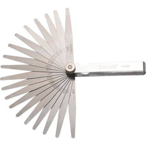 Jauge d'épaisseur 23-pcs. 0,02 - 1,00 mm