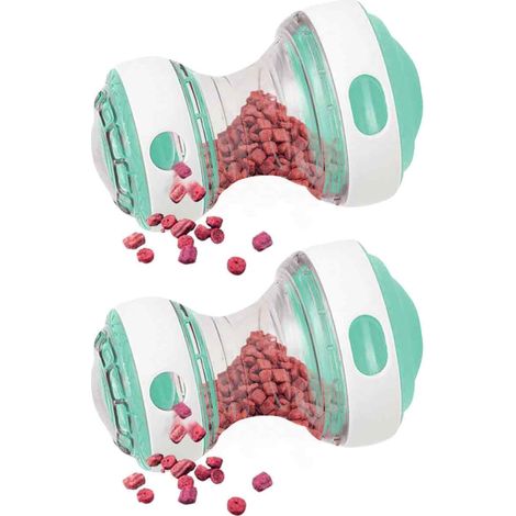 Jouet Occupation Chien - Distributeur Croquettes Puzzle - Pour Chiens et Chats - Alimentation Lente - Vert - 1 Pièce (1/5)