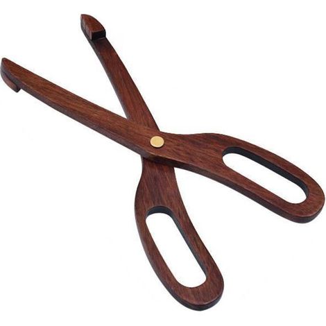 Bardusch-Pinces à salade en ciseaux, pinces à pain, pinces à salade en bois, adaptées à la cuisine, au camping, au barbecue, au buffet, au restaurant, à la pâtisserie, aux pinces à salade，Phoebe