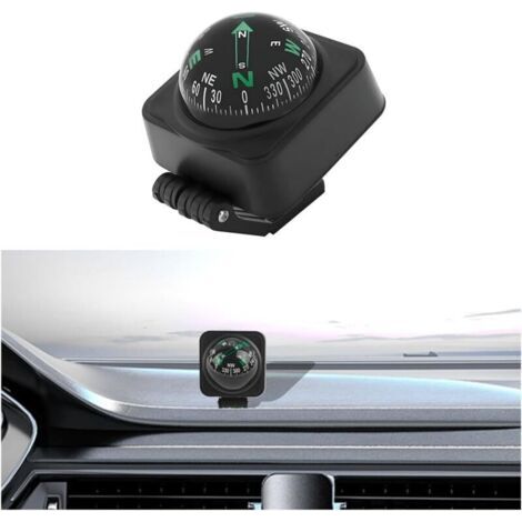 Boussole de voiture, boule de navigation réglable pour tableau de bord, support intérieur portable pour tableau de bord, accessoires de randonnée, universel pour SUV, berlines et camions (1/4)