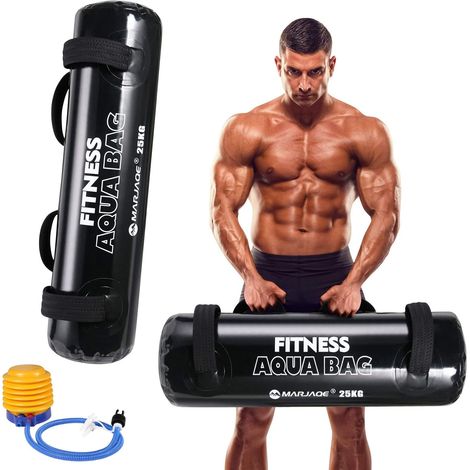 Aqua Bag, Sac Eau Fitness, Sac de Sable Alternative avec Pompe À Air Sac Aqua Réglable Polyvalent Portable, Sac De Musculation Fitness Water Bag Sac À Eau De Poids Entraînement (1/5)