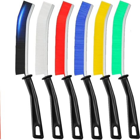 (6-teiliges) Reinigungsbürsten-Set, 6 farbige Fugenbürsten, für Ritzen, Fenster, Küche, Wohnzimmer, Badezimmer (1/5)