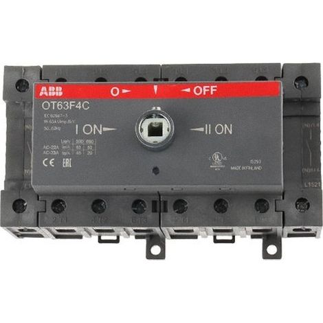 ABB DE ENTRELEC OT63 F4 C INTERRUPTEUR SWITCH OT63 F4 CONTACTS MONTAGE SUR PROFIL DIN 1SCA105369R1001