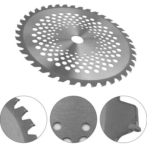 Lame de 25,4 mm de diamètre, 10 pouces, 40 dents à pointe carbure, pour outil de coupe de gazon électrique (1/5)