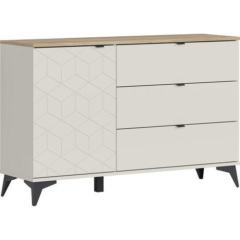 Commode 1 porte 3 tiroirs Naya Cachemire (1/3)