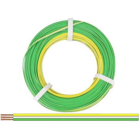325-354-50 Fil de câblage 3 x 0.25 mm² jaune, blanc, vert 50 m R422402