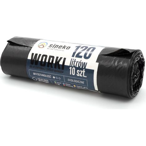 Sacs poubelle noirs 120 l en PEBD (lot de 10) Sacs poubelle bleus 120 l en PEBD (lot de 10) (1/2)