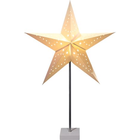 Papierstern Leuchte auf Fuß - 60 x 45 cm - Weihnachtsstern Tischlampe Deko Stern