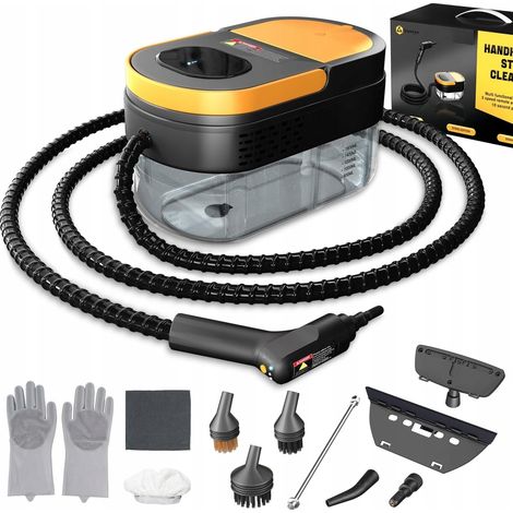 Zosudull – Nettoyeur vapeur 2500W – Pression 3 bars - 1600ml – Température 105 °C – avec 10 accessoires – Pour nettoyage canapés, carrelages, voitures (1/5)