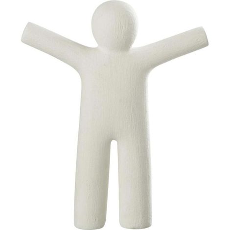 Statuette Déco "P'tit Maurice Rugueux" 41cm Blanc (1/3)