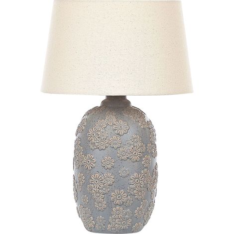 Tischlampe FERREY Keramik Grau