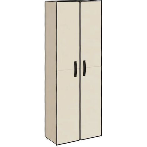 Meuble à chaussures beige, 60x30x166 cm, tissu. (1/5)