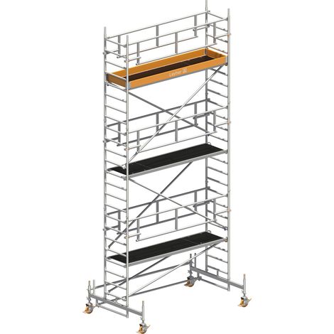 Layher Rollgerüst Uni Standard P2 Safety Plus mit Doppelgeländer 7,35m AH (1/3)