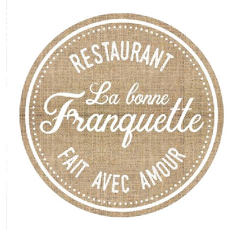 Set de table rond La Bonne Franquette en toile de jute