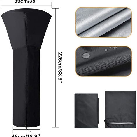 2268548cm cubierta del calentador del Patio al aire libre, cubierta del calentador del Patio impermeable, polvo/UV/resistente a la intemperie (1/5)