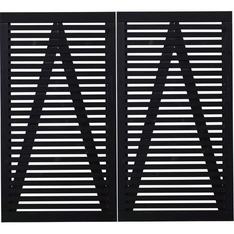 Tokyo Doppeltor - 200 x 180 cm - schwarz Gartentore