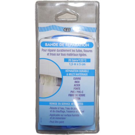 Bande de Réparation en Fibre de Verre GEB pour Fuites Largeur 5cm Longueur 5m - 202102