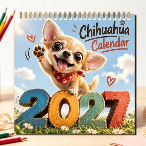 2027 New Chihuahua Wall Calendar - New Chihuahua Wall Calendar