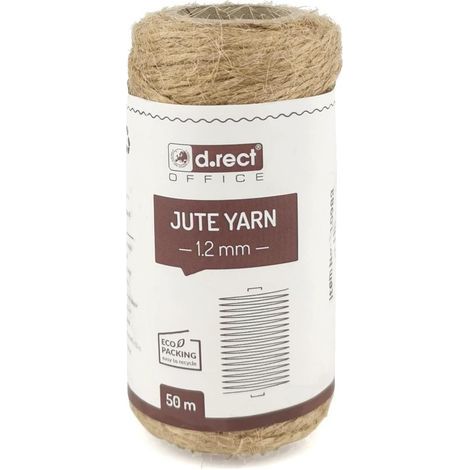 1 Rouleau Corde Jute 50m 1,2mm Épaisseur Naturelle Pour Emballage Cadeau Décoration DIY Artisanat (1/5)