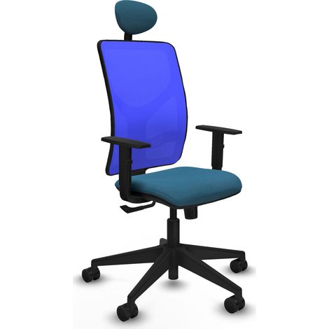 Silla de Oficina con Cabecero Motilla Piqueras y Crespo 1D066N1 Azul Verde petróleo
