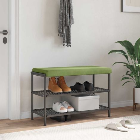 vidaXL Coussin de banc Velours Vert clair Profondeur 35 cm (1/5)