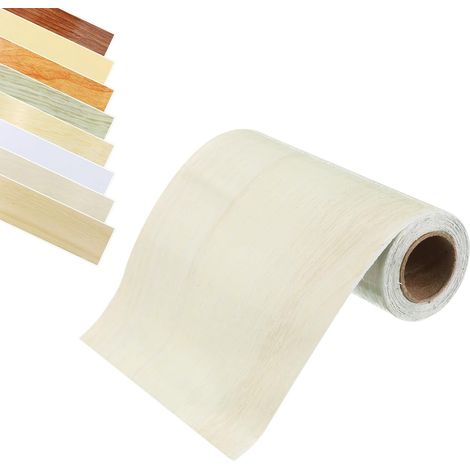 Ruban Bois, 2" x 16Ft Ruban de Réparation Autocollant Simulé Bois pour Coin de Mur Table Porte Plinthes Sol Meuble ornementationation Intérieure (Érable Blanc) (1/5)