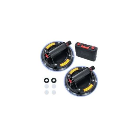 2 Pièces Ventouse Carrelage 8" Ventouse Vitre Professionnelle avec Boîte à Outils Portable,Ventouse pare Brise,Ventouse à Vide Pour soulever de Vitre,Plaques,Carrelage,Meubles,Charge 220 KG (1/5)