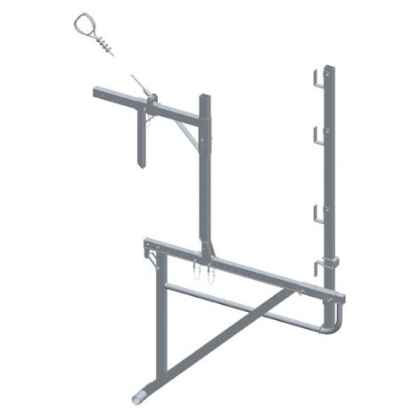 Dimos – Échafaudage de toit alu avec fixation crosse élinguée – Charge maximale 150 kg – Longueur 2000 mm – Pour tous types de toits