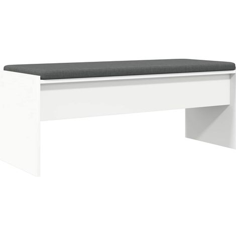 Hall Bench with Cushion White 103 x 38 x 40 cm vidaXL