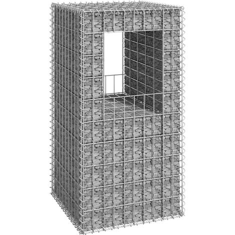 vidaXL Poteau à panier de gabion 50x50x100 cm Fer (1/5)
