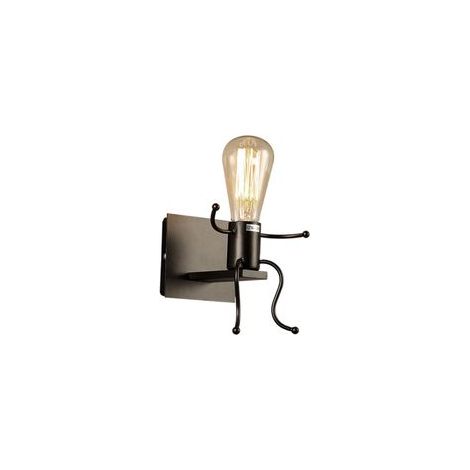 Creative Lampe de Murale Industriel Rétro Noir Métal E27 Applique Murale (Asseoir) (1/5)