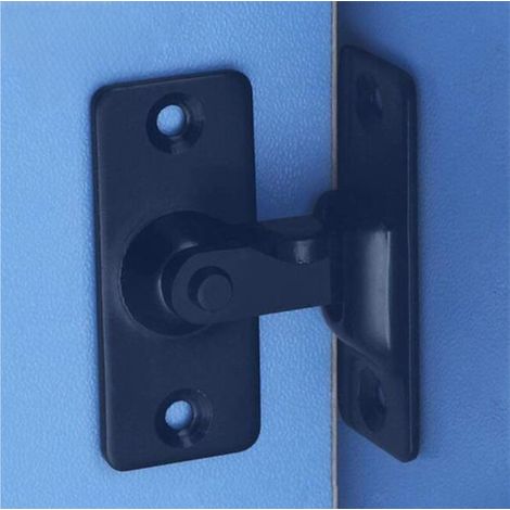 Petit verrou de porte Canggu à 90 degrés, verrou de porte à angle droit, verrou de porte coulissante, verrou de porte coulissante, loquet de porte à boucle (Noir) (1/5)