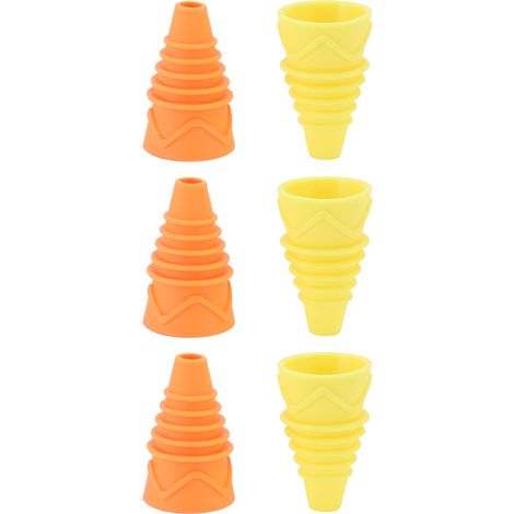 Lot de 6 entonnoirs à mouches réutilisables en silicone flexible pour la maison, le jardin et la cuisine, adaptés aux bouteilles d'eau. (1/5)