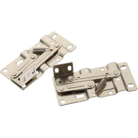 Charnières à fermeture automatique NUOBESTY pour plateau basculant, angle de 45°, lot de 2, couleur argent (1/5)