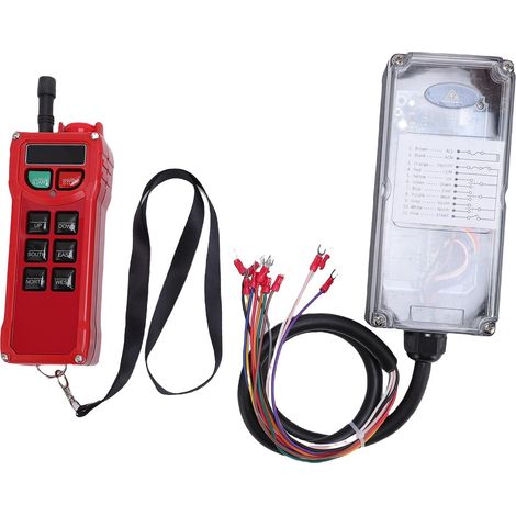 Ortviai Télécommande Industrielle Sans Fil 8 Touches, Étanche et Anti-choc pour Pont Roulant, Palan Électrique, Pompe à Béton